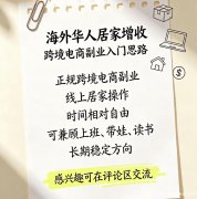 海外华人居家增收|正规跨境电商副业 海外华人居家增收|正规跨境电商副业